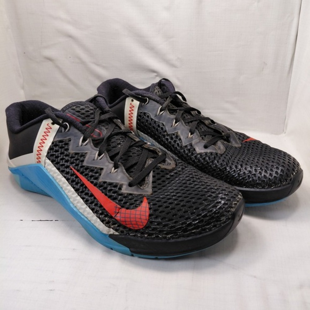 Nike Metcon 6 Mens Training Shoes Black Blue Flash Crimson CK9388-070 Size 10